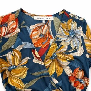 Collective Concepts Wrap Dress‎ - Floral Sleeveless Tie Waist above the knee XS